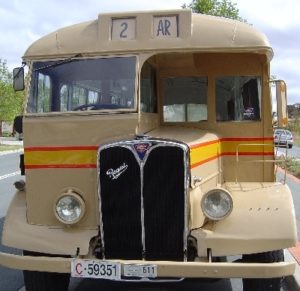 Vintage Bus Matilda that used be be housed at the Old Bus Depot Markets