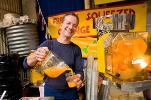 Jo's Juice stall at the markets