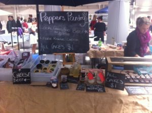 Peppers Pantry stall at the markets.