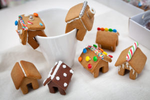 Old Bus Depot Markets Christmas Stallholder, Giselle Dunn Mini Gingerbread Houses