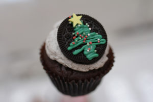 Christmas at the Old Bus Depot Markets. Christmas Tree cupcake