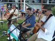 Old Bus Depot Markets Buskers - Tinker's Cuss trio performing