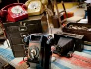 Vintage telephones and cameras at Old Bus Depot Markets Theme Event, Portobello Road