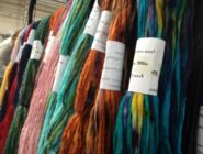 Colouful wool skeins by Old Bus Depot Markets Stallholder - Camelot Mohair