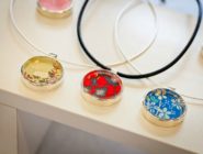 3 floral pendants at Old Bus Depot Markets theme event, Jewel of Canberra