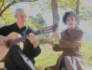 Old Bus Depot Markets busking duo, The Night Cafe playing guitar and flute