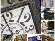 Collage images of vintage items at Old Bus Depot Markets theme event, Portobello Road