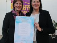 Former Old Bus Depot Markets directors, Diane Hinds and Morna Whiting.