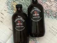 Dark brown bottle of cold brew coffee from new stallholder at the Old Bus Depot Markets, We Cold Brew Coffee