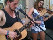 Guyy and the Fox performing at the Old Bus Depot Markets