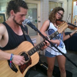 Guyy and the Fox performing at the Old Bus Depot Markets