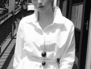 White jacket designed by Old Bus Depot Markets stallholder, Zoe Georgiou