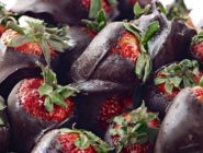 Chocolate coated strawberries made by Old Bus Depot Markets stallholder, Rowan Farm Berries