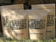 Bags of packaged biltong made by Old Bus Depot Markets stallholder, Barbell Biltong